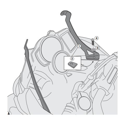 Givi D5107KIT Windshield Fit Kit BMW F700GS 2013-2018