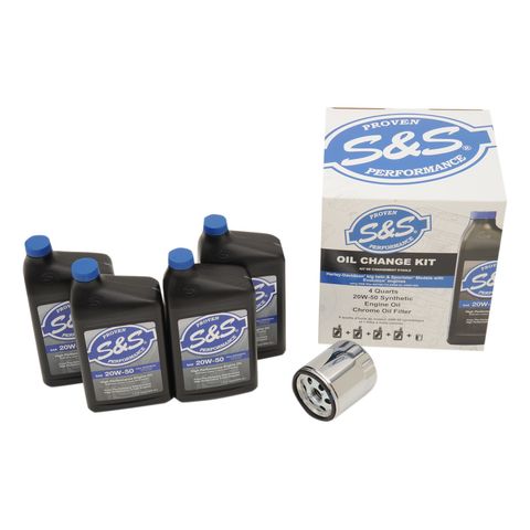 S&S Cycle Synthetic Oil Change Kit For Harley Evo 1984-2022