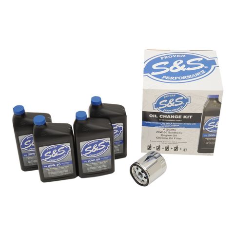 S&S Cycle Synthetic Oil Change Kit For Harley