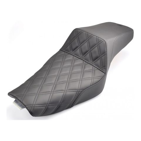 Saddlemen Step-Up LS Lattice Stitch Seat For Harley Sportster With 4.5 Gallon Tank 2004-2019