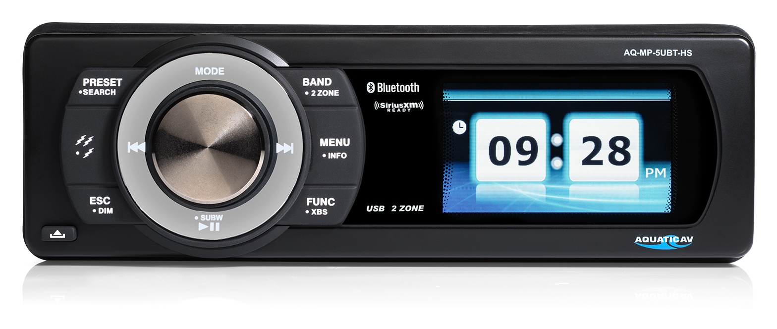 Aquatic AV Bluetooth USB Stereo Sirius XM Satellite Radio For