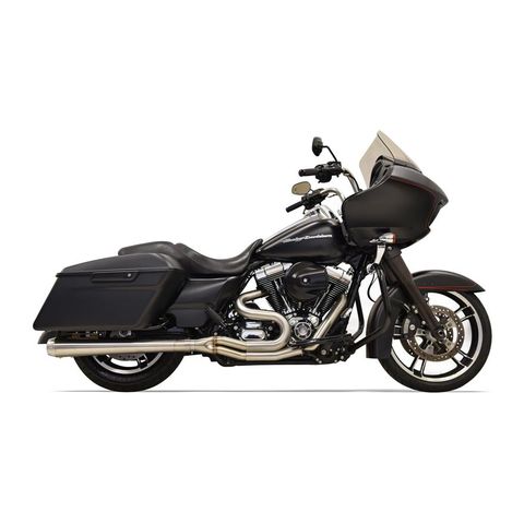 Bassani Road Rage III Stainless 2-Into-1 Megaphone Exhaust For Harley Touring 1995-2016