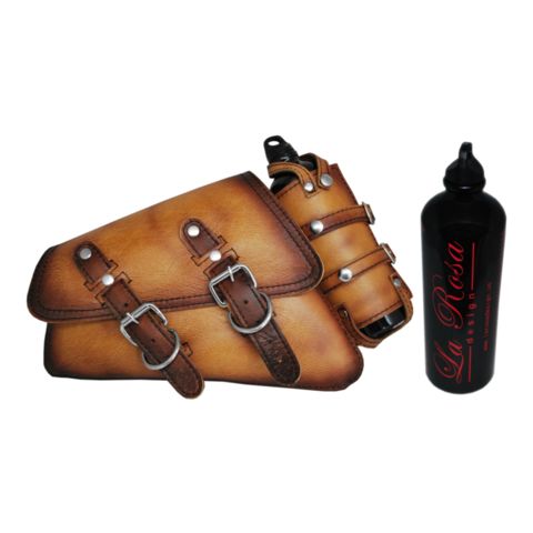 La Rosa Solo Bag With Fuel Bottle For Harley Sportster 2004-2021