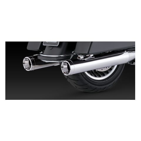 Vance & Hines 4" Monster Rounds Slip-On Mufflers For Harley Touring