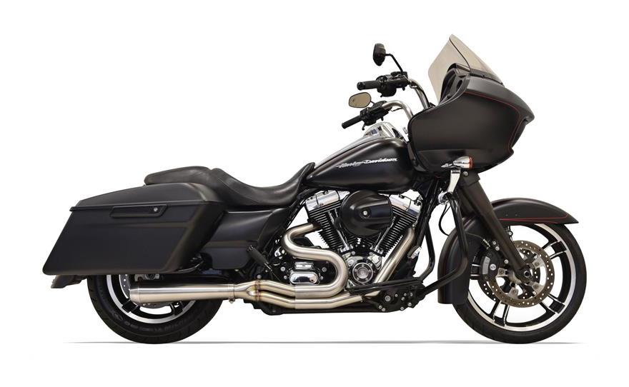 Bassani Road Rage Stainless 2-Into-1 Short Exhaust For Harley