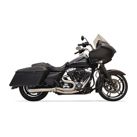 Bassani Road Rage Stainless 2-Into-1 Short Exhaust For Harley Touring