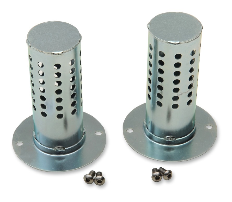 CC Moto 53mm Chrome Slash Cut Silencer Baffle – 4-Stroke Decibel Killer – Universal Muffler Insert