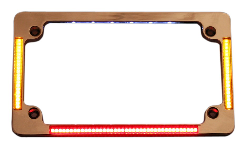 Custom Dynamics LED AllInOne Radius License Plate Frame Cycle Gear