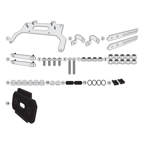 Givi TL1146KIT Tool Box Fit Kit Honda NC700X / NC750X