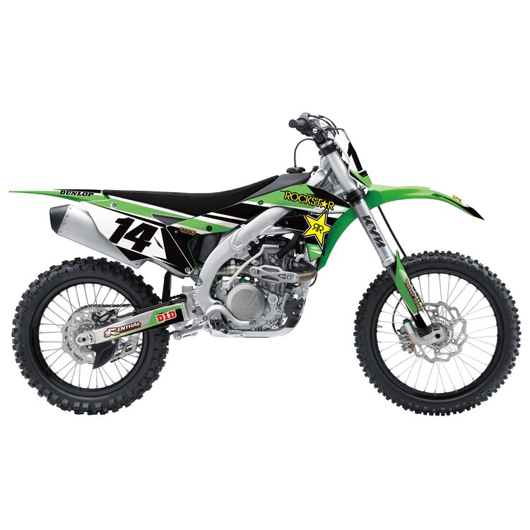 Factory Effex Rockstar Shroud / Airbox Graphics Kit Kawasaki KX450F 2012-2015