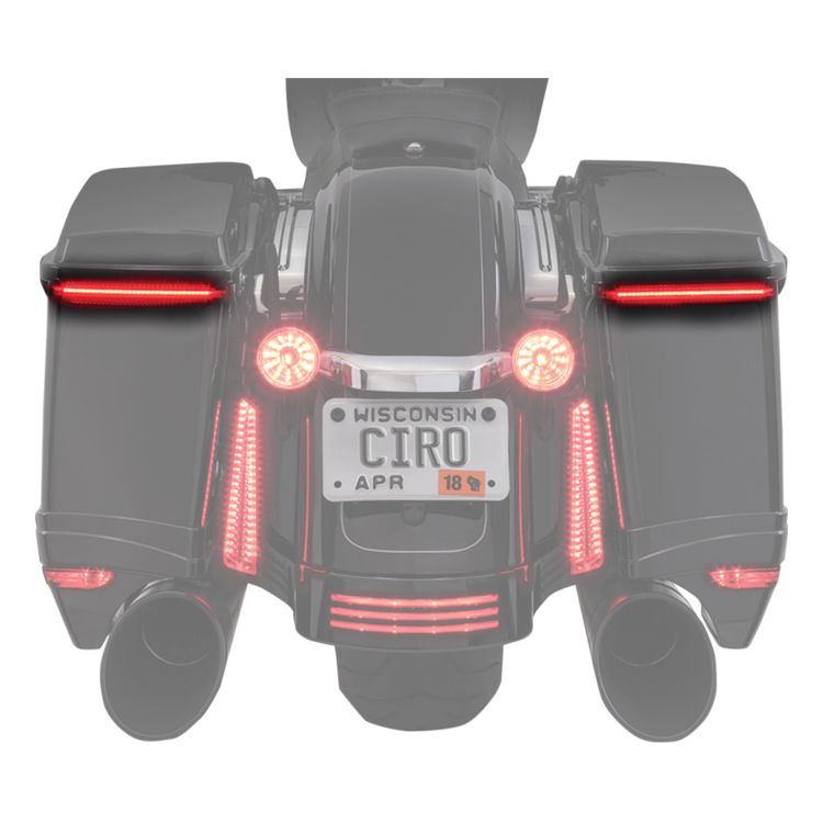 Ciro Bag Blades Lights For Harley Touring 2014-2025