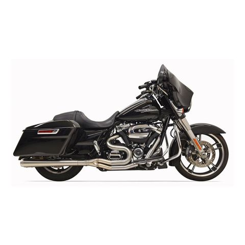 Bassani Road Rage III Stainless 2-Into-1 Megaphone Exhaust For Harley Touring 2017-2026