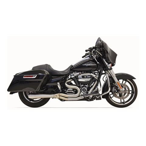 Bassani Road Rage III Stainless 2-Into-1 Short Exhaust For Harley Touring 2017-2026