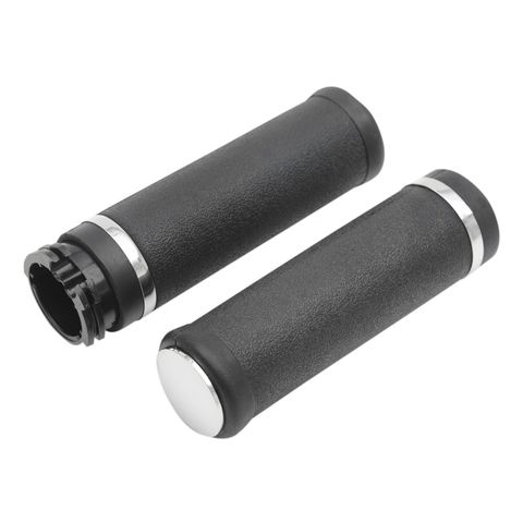 Drag Specialties Rubber Grips With Accent Rings For Harley With Dual Cable Throttle