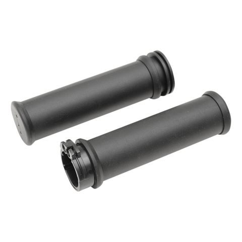 Drag Specialties Replacement OEM-Style Rubber Grips For Harley With Dual Cable Throttle