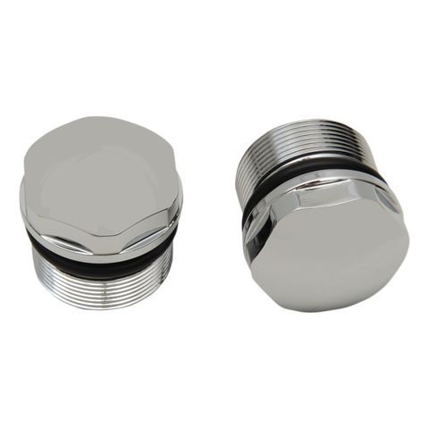 Drag Specialties Domed Fork Tube Caps For Harley 1988-2007