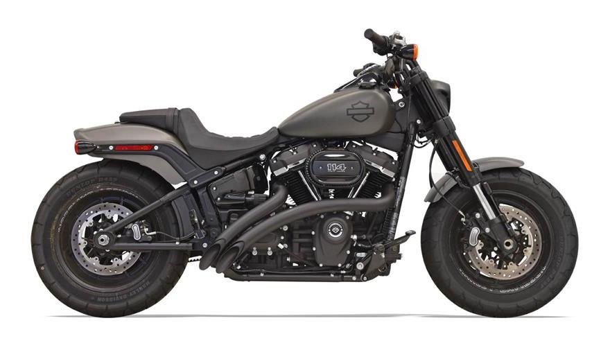 Bassani Radial Sweepers Exhaust With Heat Shields For Harley