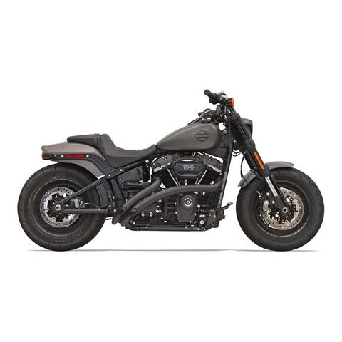 Bassani Radial Sweepers Exhaust With Heat Shields For Harley Softail 2018-2024