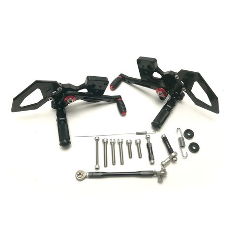 Hotbodies Racing MGP Adjustable Rearsets Kawasaki Z125 Pro 2017-2025