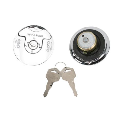 Drag Specialties Flush Mount Locking Gas Cap Set For Harley