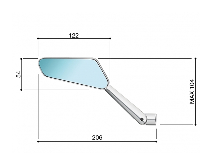 Rizoma Circuit 744 Mirror - Cycle Gear