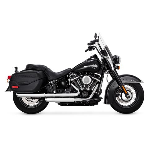 Vance & Hines 3" Round Twin Slash Slip-On Mufflers For Harley Softail Heritage / Deluxe 2018-2024