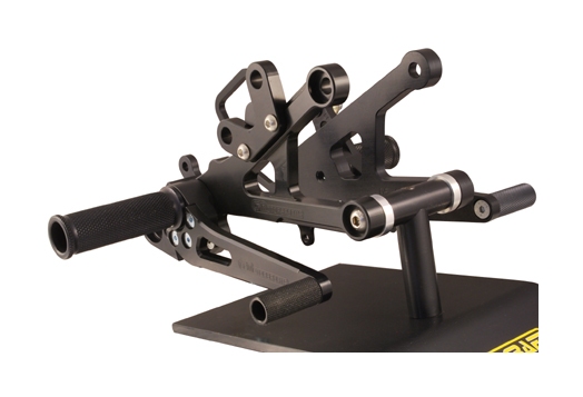 YAMAHA ペダル ブラック 木製 Woodcraft Rearset Kit Yamaha R6 2006-2016 - Cycle Gear