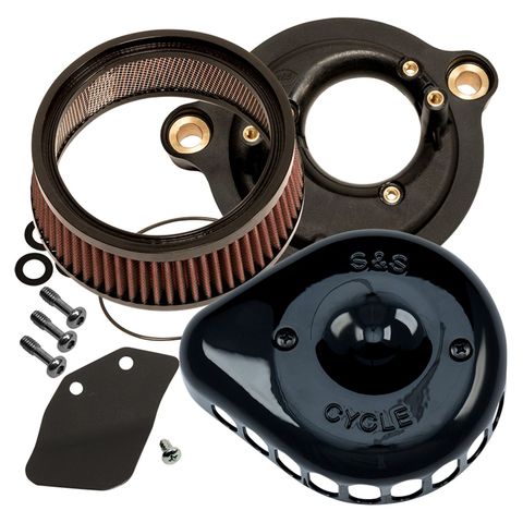 S&S Cycle Mini Teardrop Stealth Air Cleaner Kit For Harley Milwaukee Eight 2017-2025