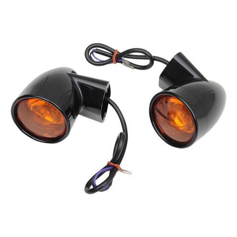 Drag Specialties Bullet-Style Rear Turn Signals For Harley 1986-2025
