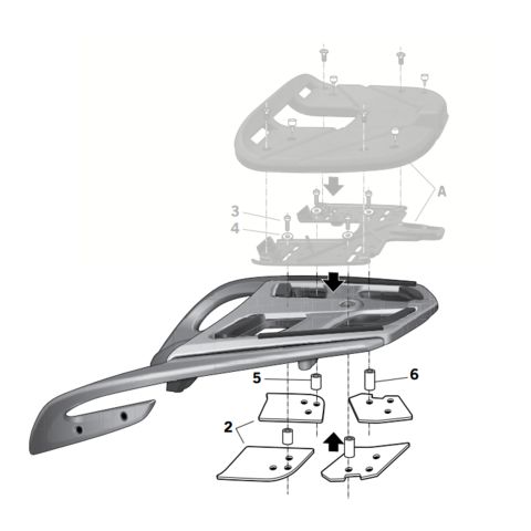 Shad Top Case Rack BMW K1600GT / R1200RT 2008-2017