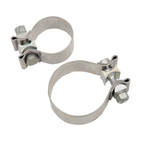 Khrome Werks Stainless Steel Exhaust Clamps For Harley Touring 2017-2025