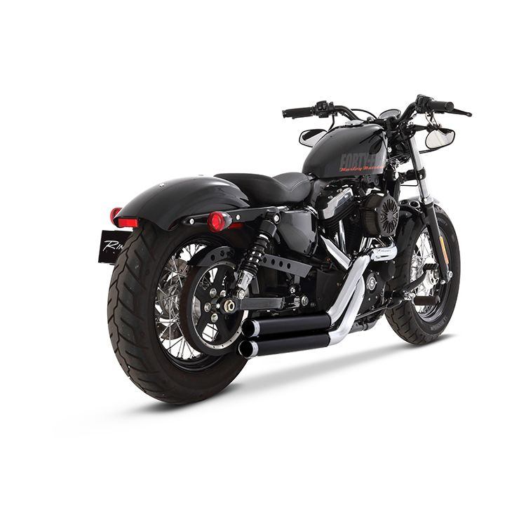 Black with Chrome Heat Shields and Chrome End Caps