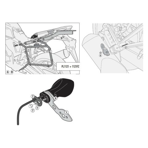 Givi PL1121 Side Case Racks Honda CB500X 2017-2018