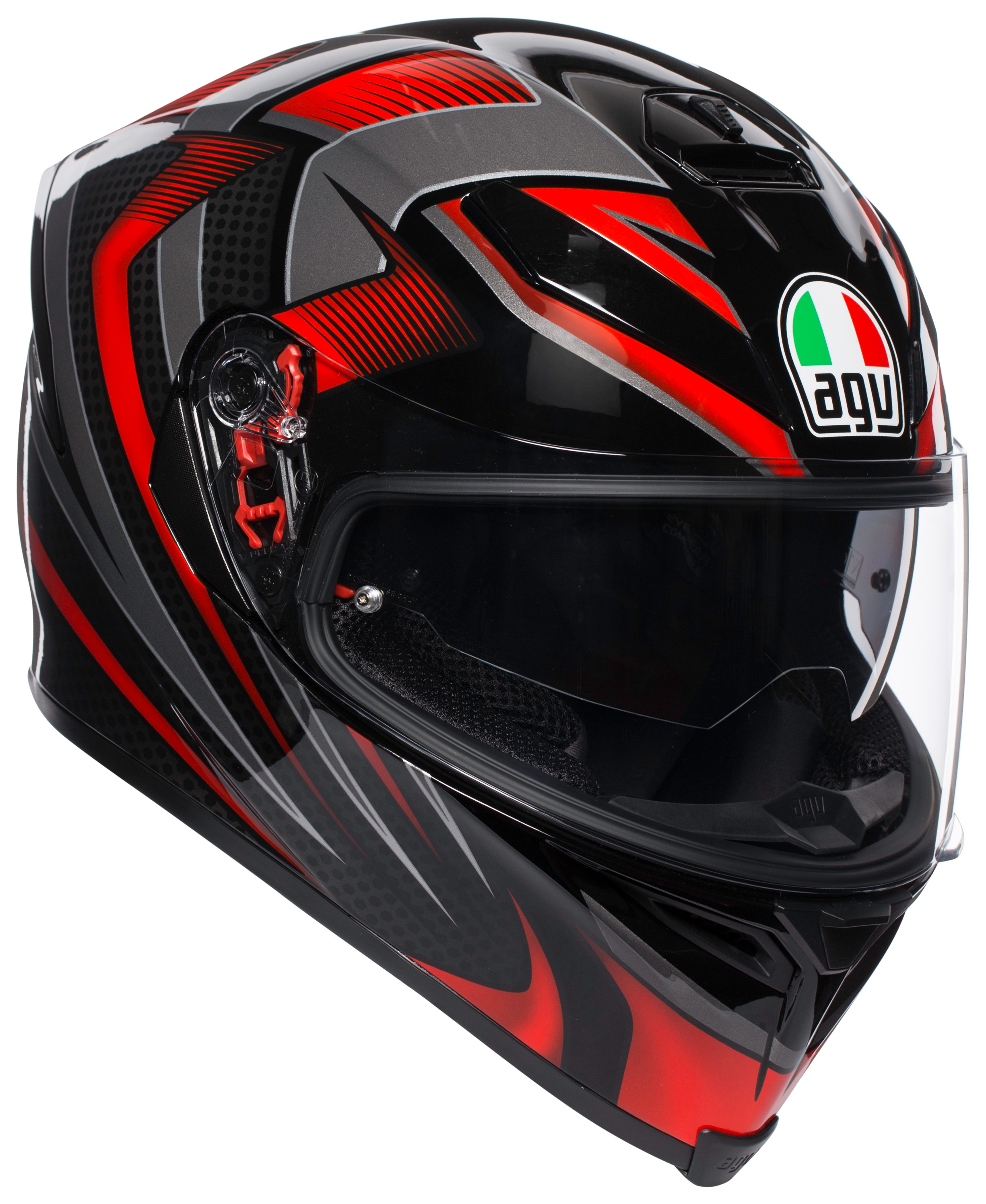 agv k-5 s カーボン ヘルメット イリジウム ゴールド ミラーシールド付き HURRICANE 2.0 BLACK／RED 検索用 pista ピスタ k-6 k-3 k-1 AGV K5 S Hurricane 2.0 Helmet - Cycle Gear