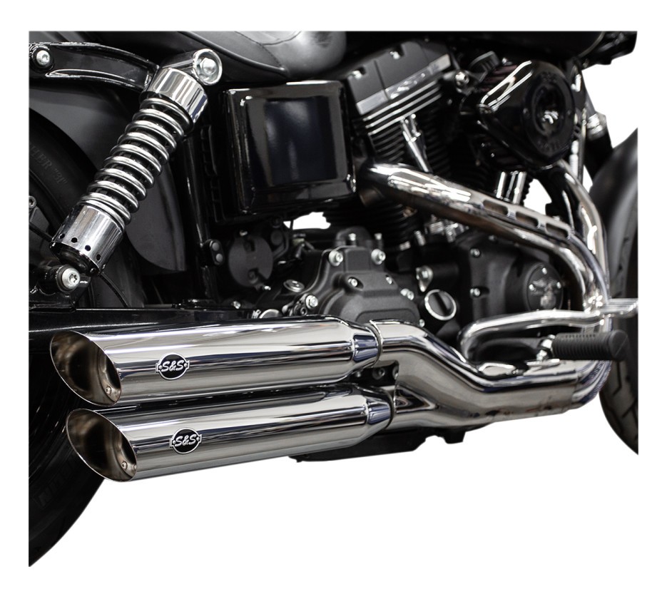 S&Sスリップオン Harley-Davidson S&S Slash-Cut Mufflers for 2018-2022 Harley Heritage Softail and