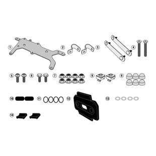 TL4121KIT Givi TL4121KIT Tool Box Fit Kit Kawasaki Versys 30 sku TL4121KIT