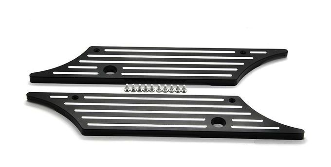 HogWorkz Straight Edge Saddlebag Latch Covers For Harley Touring 1994-2013
