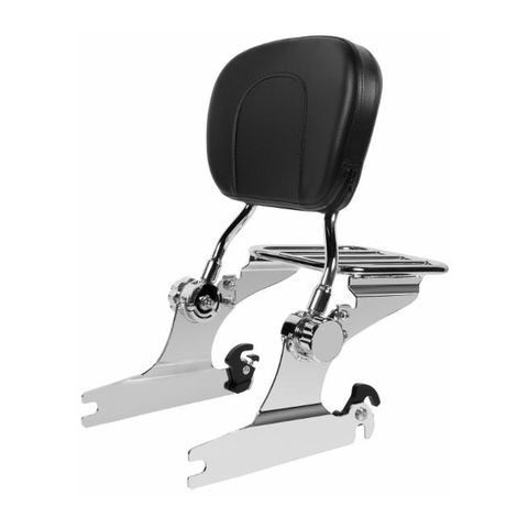 HogWorkz Detachable Sissy Bar With Backrest And Luggage Rack For Harley Softail 1984-2017