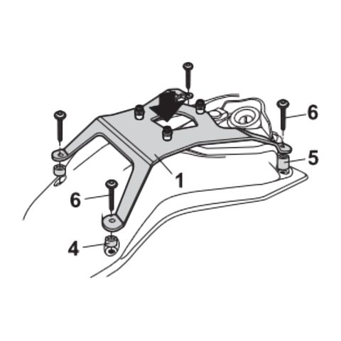 Shad Tankbag PIN System BMW F650GS / F700GS / F800GS 2008-2018