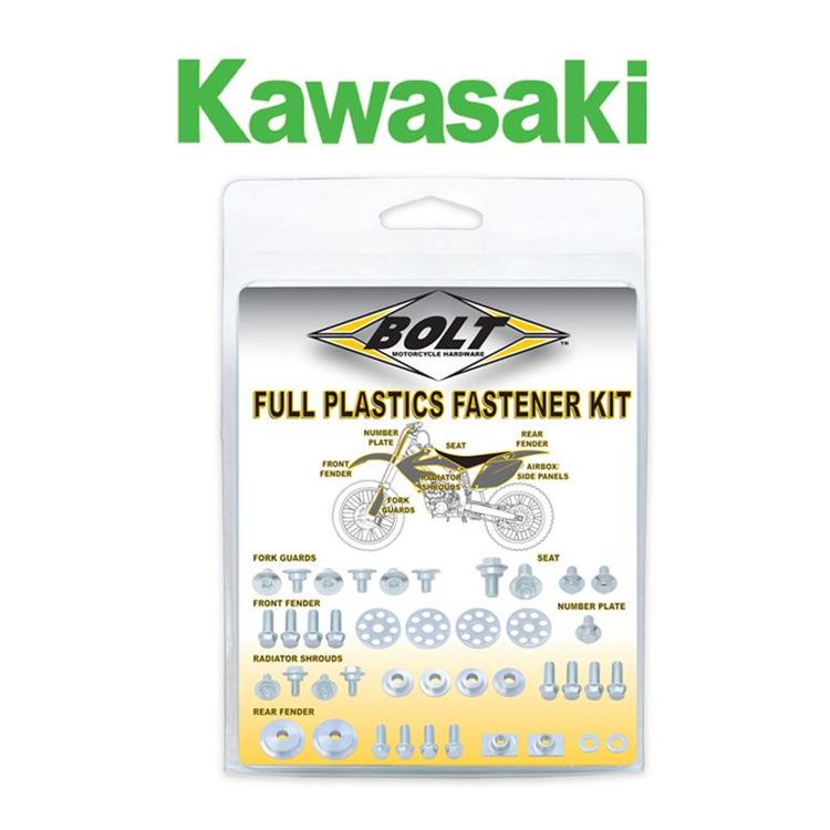 Bolt Hardware Full Plastics Fastener Kit Kawasaki KX85 / KX100 2001-2013