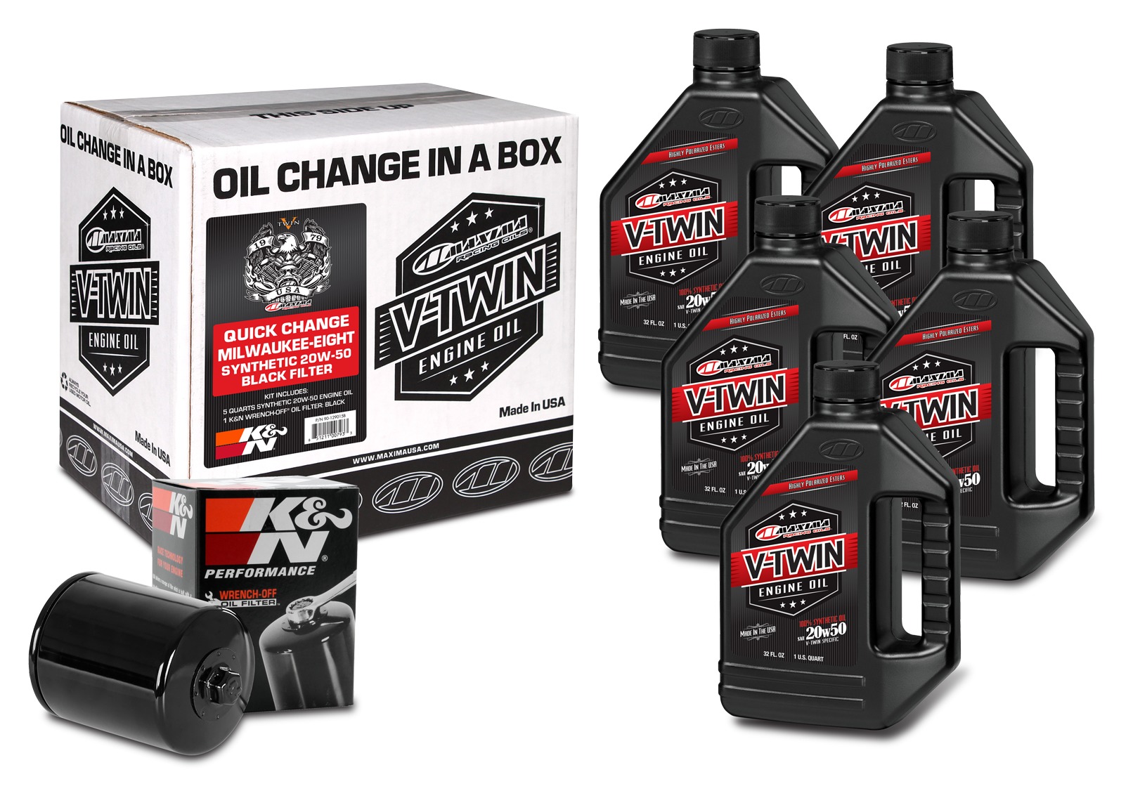 Maxima VTwin Milwaukee Eight Quick Change Oil Kit Cycle Gear