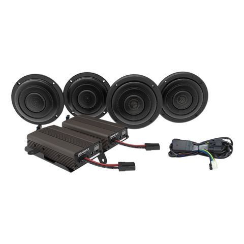 Wild Boar By Hogtunes Front & Rear Speakers & 600 Watt Amp Kit For Harley Touring 2014-2022