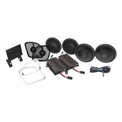 Wild Boar By Hogtunes Front & Rear Speakers & 600 Watt Amp Kit For Harley Road Glide 2016-2022