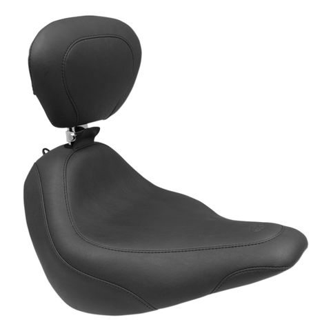 Mustang Wide Tripper Smooth Solo Seat For Harley Softail Slim 2018-2021