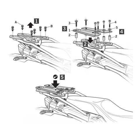 Shad Top Case Rack BMW F750GS / F800GS / F850GS 2018-2025