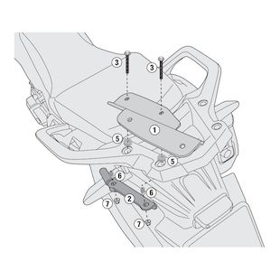 Givi SR1144 Top Case Rack Kit Honda Africa Twin 2016-2017 SKU:SR1144 sku SR1144