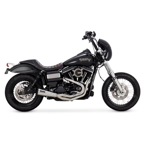 Vance & Hines Stainless 2-Into-1 Upsweep Exhaust For Harley Dyna 1991-2017