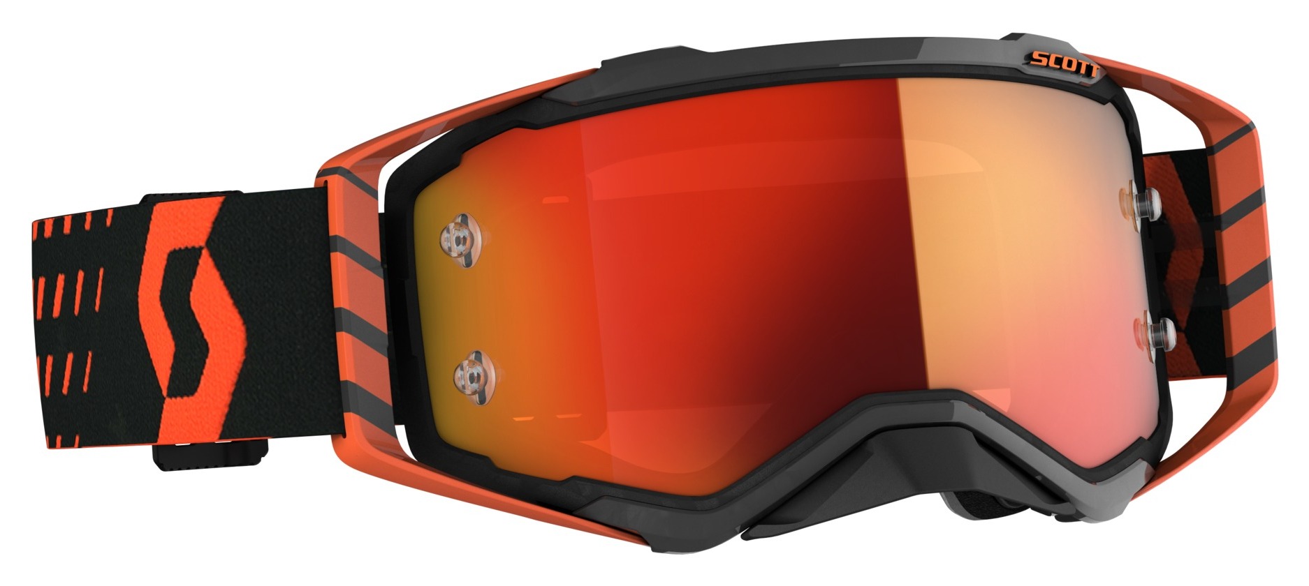 Scott Fury MX Goggle Cross/MTB Brille Blau/rot/orange Chrom Works | Von