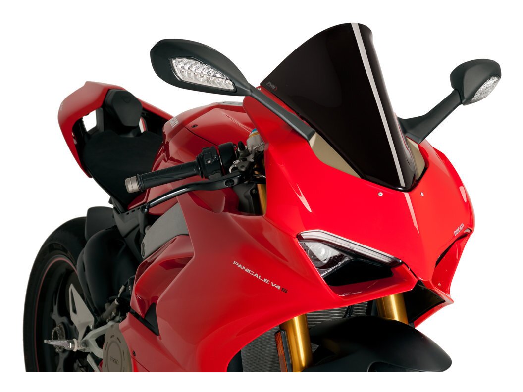 panigale v2 v4用DUCATI Performanceハイスクリーン Puig R-Racer Windscreen Ducati Panigale V2 / V4 / S 2018-2021