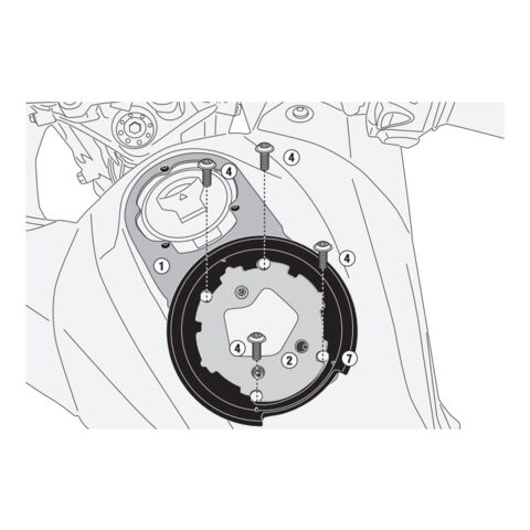 Givi Tanklock Bike Specific Flange Honda CB500X / NX500 2019-2025